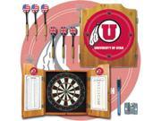 University of Utah Dart Cabinet with Darts and Board