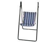 Swing Chair and Stand Combination Tropical Palm Stripe Blue Norway Powder Blue