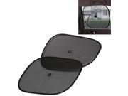 2pc Collapsible Black Mesh Window Sunshade Fits Most Cars Trucks