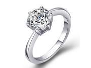 High Quality Swarovski Element Crystal Engagement Style Jewelry Ring Size 6