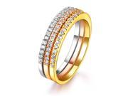 Women s Fashion Jewelry Crystal Ring in Copper Gold and Silver Finish Band Size 9