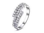 Jewelry Fashion Engagement Cubic Zirconia Stones Ring Band Size 6