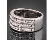 Jewelry Fashion Swarovski Element Crystal Ring for Women Size 8