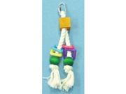 8 Rope Toy with Wood Beads Block Squares