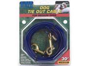 Coastal Pet Products Titan Dog Tie Out Cable Blue Medium 30 Foot 89053 MED30