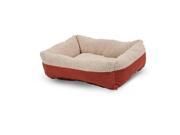 Self Warming Rectangular Lounger For Pets 24 By 20 Warm Spice Creme 80136