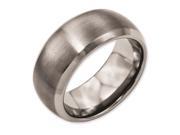 Titanium Beveled Edge 10mm Satin and Polished Band Titanium Beveled Edge 10mm Satin and Polished Band