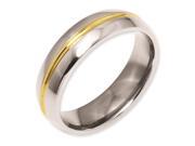 Titanium Yellow IP plated Grooved 6mm Polished Band