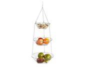 RSVP Wire Hanging Basket 3 Tier in Chrome 30 x 12 Inches