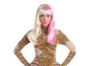 Womens Pink And Blonde Two Tone Wig