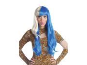 Blue and Blonde Two Tone Wig