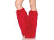 Red Furry Leg Warmers