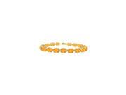 Citrine tennis bracelets oval cut prong set 18K yellow gold vermeil in sterling silver 15ct TGW