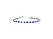 Classic Solid Rectangle Link Created Sapphire Bracelet.10.ct.tw