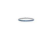 Diffuse Sapphire Tennis Bracelet in 14K White Gold 5.00 Carat Total Gem Weight