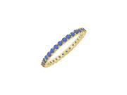 Gift Her 6 CT Sapphire Eternity Bangle in Gold Vermeil