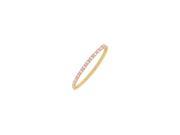 Pink Sapphire and Diamond Eternity Bangle 14K Yellow Gold 3.00 CT TGW