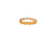 Oval Citrine Bracelet in 14K Rose Gold Vermeil 50 CT TGW November Birthstone Jewelry