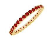 July Birthstone Ruby Bangle in 18K Yellow Gold over Sterling Silver 10 CT TGW