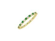 May Birthstone Emerald and Cubic Zirconia Bangle in 18K Yellow Gold Vermeil 6 CT TGW
