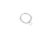Rhodium Plating 925 Sterling Silver Multi Strand Bracelet with 7.50 Inch Length