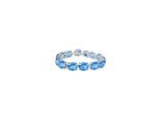 Oval Blue Topaz Bracelet in Sterling Silver 50 CT TGW December Birthstone Jewelry