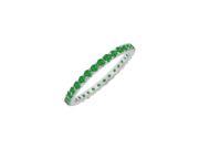 May Birthstone Emerald Bangle in 925 Sterling Silver