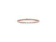 Diamond Tennis Bracelet in 14K Rose Gold 2 CT TDW April Birthstone Jewelry
