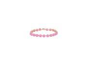 Bracelets Created Pink Topaz Tennis in 14K Rose Gold Vermeil. 12 CT. TGW. 7 Inch