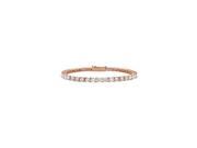 Diamond Tennis Bracelet in 14K Rose Gold 1 CT TDW April Birthstone Jewelry