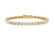 Diamond Tennis Bracelet in 14K Yellow Gold 4 CT TDW April Birthstone Jewelry