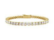 Diamond Tennis Bracelet in 18K Yellow Gold 5 CT TDW April Birthstone Jewelry