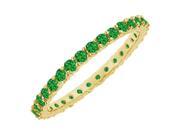 May Birthstone Emerald Bangle in 18K Yellow Gold Vermeil 10 CT TGW 20th Wedding Anniv Gift