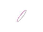 Pink Sapphire Eternity Bangle in 14K White Gold For Her