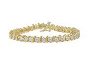 Diamond S Bracelet 14K Yellow Gold 5.00 CT Diamonds