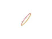Pink Sapphire Eternity Bangle 18K Yellow Gold 3.00 CT TGW