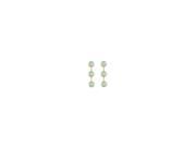 Bezel Set Created Aquamarine Station Earrings in 14K Yellow Gold 6 Carat Total Gem Weight