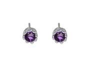 Shine and Glitter with Round Natural Amethyst Earrings