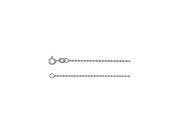 1mm Bead Chain Necklace in Solid 14K White Gold