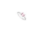 Pink Chalcedony Ring 14K White Gold 5.00 CT TGW