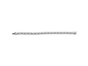 Diamond CZ Bracelet in 14K White Gold Lobster Clasp