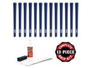 2013 Lamkin iLine Standard Navy Blue 13 pc Grip Kit with tape solvent vise clamp