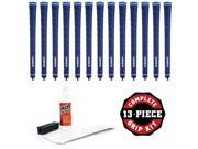 Lamkin UTx Wrap Standard Blue 0.580 13 pc Grip Kit with tape solvent vise clamp