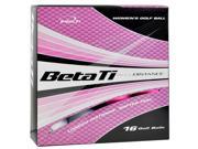 Intech Women s Beta Ti Distance Ball White and Pink 16 Pack