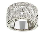 Sterling Silver Genuine Diamond Leaf Design Promise Ring