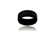 Tungsten and Titanium Celtic Lasered High Polished Black Ring