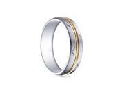 Gold Plating Over Tungsten and Titanium Ring For Woman