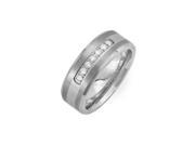 1 2 Carat Round White Cubic Zirconia Tungsten Ring For women s