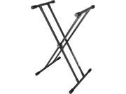 On Stage KS7191 Classic Double X Keyboard Stand Black