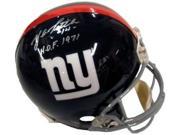 YA Tittle signed New York Giants Proline Helmet HOF 1971